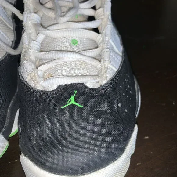 Nike Air Jordan 6 Rings GS Basketball Shoes 323419-130 White Green Size 4Y - Picture 5 of 12